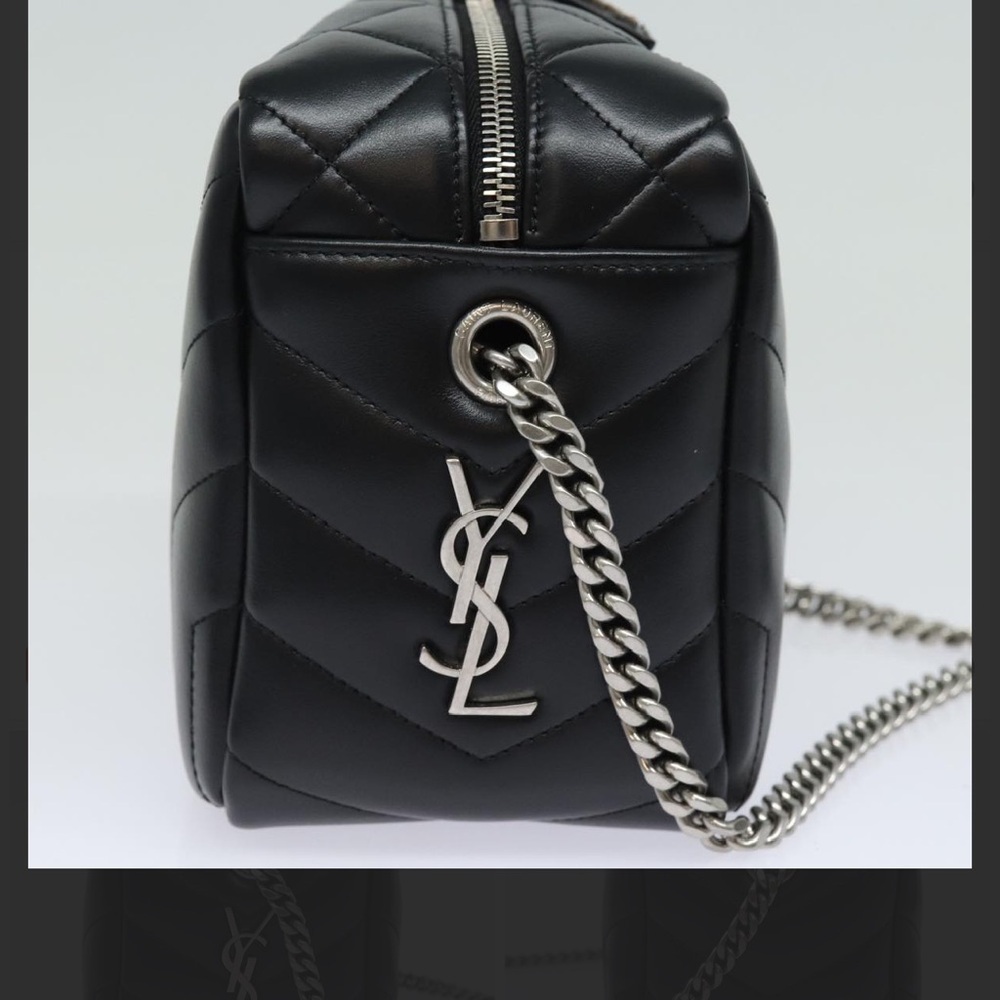 SAINT LAURENT Lulu Shoulder Bag Calfskin Black full inclusion - Picture 3 of 17